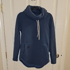 Deso Tallac Big Sky Cozy Blue Cowl Neck Pullover